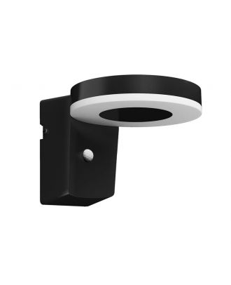 Philips - Zonal Wall Light 1.3W Outdoor luminaires 3000K Black, Sensor, Solar, Round, Water Resistant