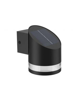 Philips - Fyve Wall Light 1.5W Outdoor luminaires 2700K Black, Sensor, Solar, Water Resistant