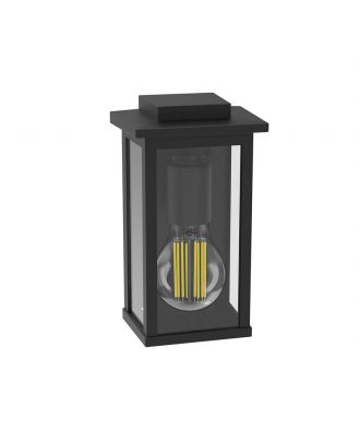 Philips Mirth Outdoor Wall Light 25W, E27 No-bulb, Black , IP44 Weatherproof