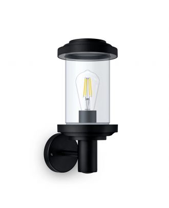 Philips Listra Outdoor Wall Light 25W, E27 No-bulb, Black , IP44 Weatherproof
