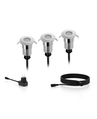 Philips - set of outdoor ground spotlights 2700K Silver, 120 lm, 240 V, IP67