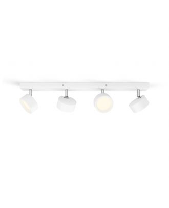 Philips - Bracia Ceiling/Wall Spotlight 4*5.5W, warm white 2700K, ClickFix, White