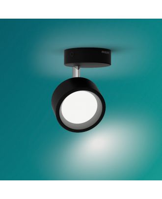 Philips - Bracia Ceiling/Wall Spotlight 1*5.5W warm white 2700K, ClickFix, Black