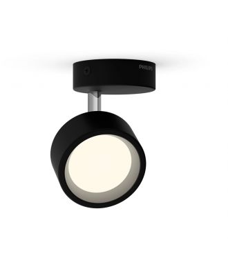 Philips - Bracia Ceiling/Wall Spotlight 1*5.5W warm white 2700K, ClickFix, Black