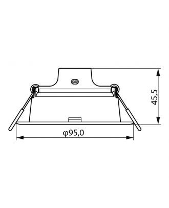 Philips Led Downlight 80 3.5W - 255 lm - white 6500K - recessed