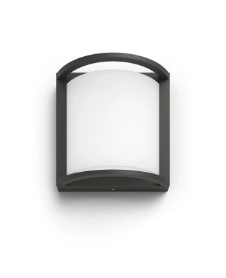 Philips LED Outdoor Wall Light 12 W 1200 lm Oval, Anthracite, warm white