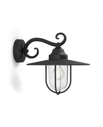 Philips Outdoor Wall Lamp Black