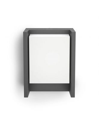 Philips LED Outdoor Wall Light 6W 600 lm, Anthracite, warm white