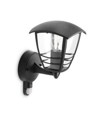 Philips Outdoor Wall Lamp with Motion Sensor, Black