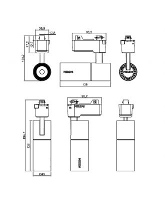 PHILIPS Track LED Spotlight 850L 10W 220-240V neutral white - Black