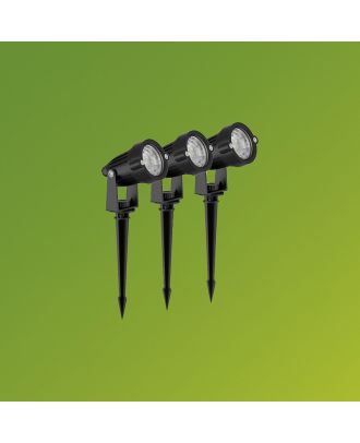 Philips - Outdoor Low Voltage Caper Spotlights GardenLink , Set of 3* 1.5 W, 24 V, 180Lm, 2700 Kelvin, IP44, Black