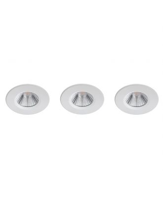 Philips Recessed spot light set 7cm 5.5W warm 350 LM - 3pcs, White - IP65