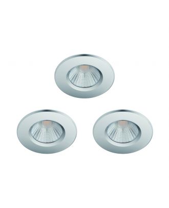 Philips Recessed spot light set 7cm 5.5W warm 350 LM - 3pcs, Chrome -IP65
