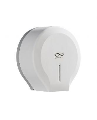Jumbo Roll Toilet Paper Dispenser, White