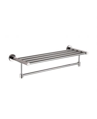 Stainless Steel Hotel Towel Shelf With Lower Hanger