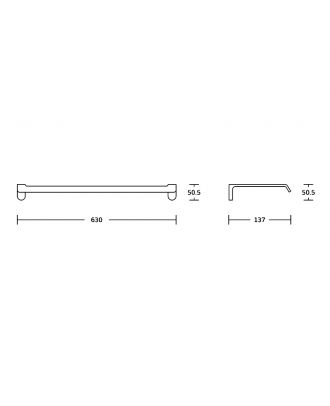 Double Towel Bar, Chrome