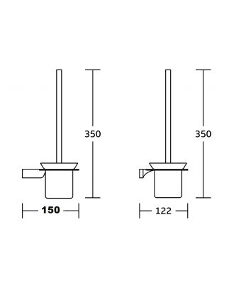 Toilet Brush Holder, Black