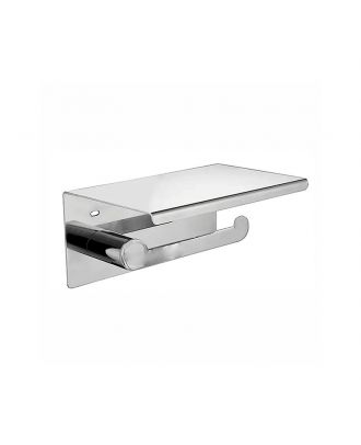 Stainless Steel Toilet Paper Holder With Shelf