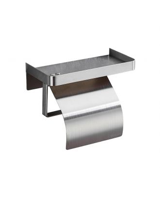 Stainless Steel Toilet Paper Roll Holder with Shelf Phone
