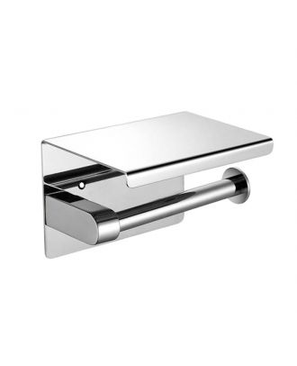 Stainless Steel Toilet Paper Holder with Shelf