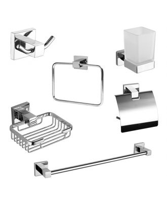 Infinity Bathroom Acceccories Set 6 pcs, Chrome