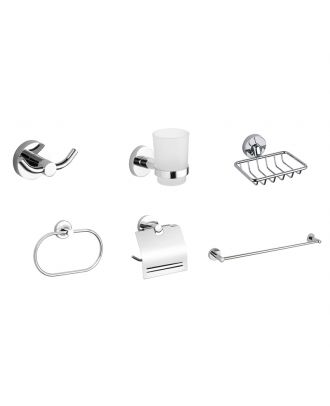 Infinity Bathroom Acceccories Set 6 pcs, Chrome