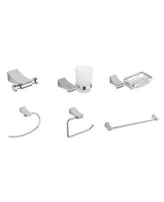Infinity Bathroom Acceccories Set 6 pcs, Chrome