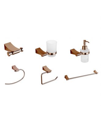 Infinity Bathroom Acceccories Set 6 pcs, Rose Gold