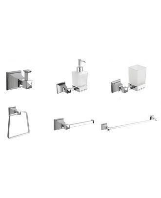 Infinity Bathroom Acceccories Set 6 pcs, Chrome