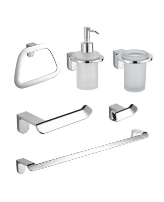 Infinity Bathroom Acceccories Set 6 pcs, Chrome