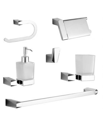 Infinity Bathroom Acceccories Set 6 pcs, Chrome