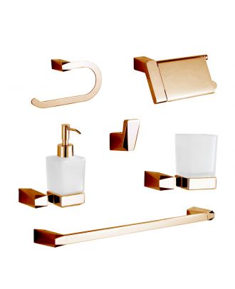 Infinity Bathroom Acceccories Set 6 pcs, Rose Gold