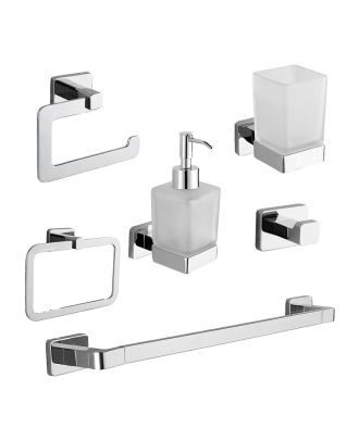 Infinity Bathroom Acceccories Set 6 pcs, Chrome