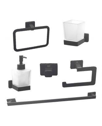 Infinity Bathroom Acceccories Set 6 pcs, Gun Gray