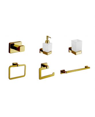 Infinity Bathroom Acceccories Set 6 pcs, Golden…