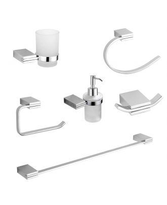 Infinity Bathroom Acceccories Set 6 pcs, Chrome