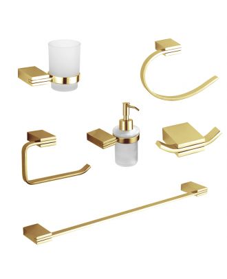 Infinity Bathroom Acceccories Set 6 pcs, Golden