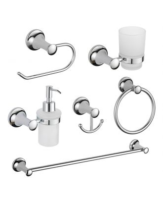 Infinity Bathroom Acceccories Set 6 pcs, Chrome