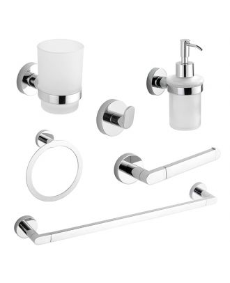Infinity Bathroom Acceccories Set 6 pcs, Chrome