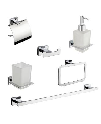 Infinity Bathroom Acceccories Set 6 pcs, Chrome