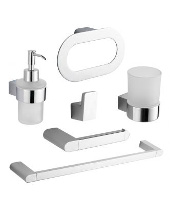 Infinity Bathroom Acceccories Set 6 pcs, Chrome