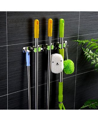 Stainless Steel Mop Organizer With Holder 38cm, Wall mount