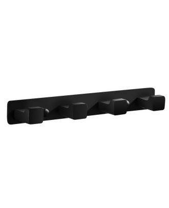 Wall Mounted Towel Rack 4 Hoks, Matte Black