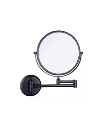 Makeup Mirror Wall Mounted , Two-side, 360 Degrees Rotating Function, Matte Black