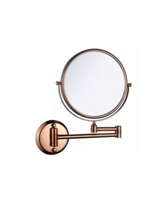 Makeup Mirror Wall Mounted , Two-side, 360 Degrees Rotating Function, Rose Gold