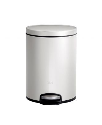 Round dustbin with stainless steel pedal 5L fingerprint resistant, Matte