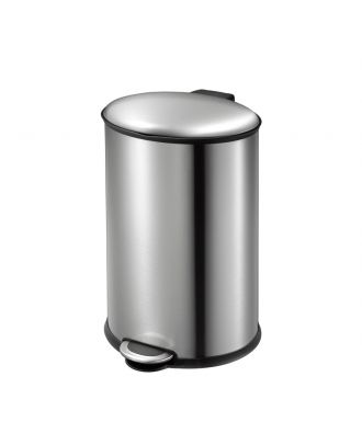Pedal stainless steel dustbin 30 L oval with soft close lid and finger print proof