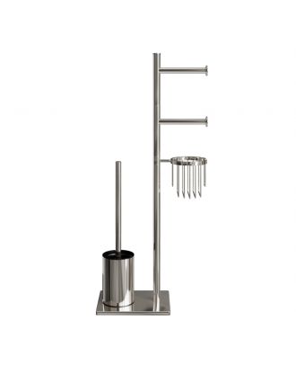 Multifunction Toilet Roll Holder and Toilet Brush Stand stainless steel