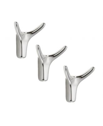 TYKER Set of wall hanging towel hook chrome