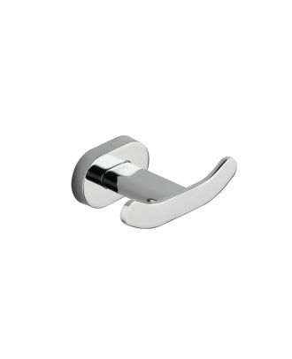 TYKER wall mounted double robe hook, chrome